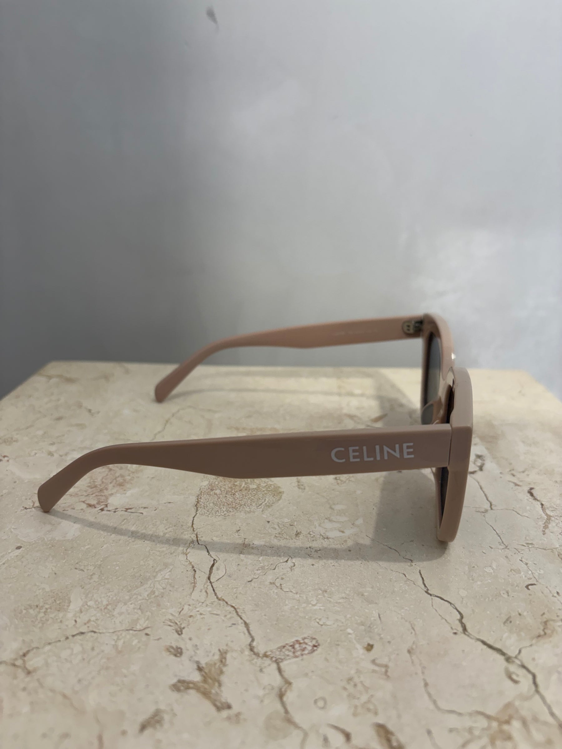 Celine Pale Pink Square Frame Sunglasses