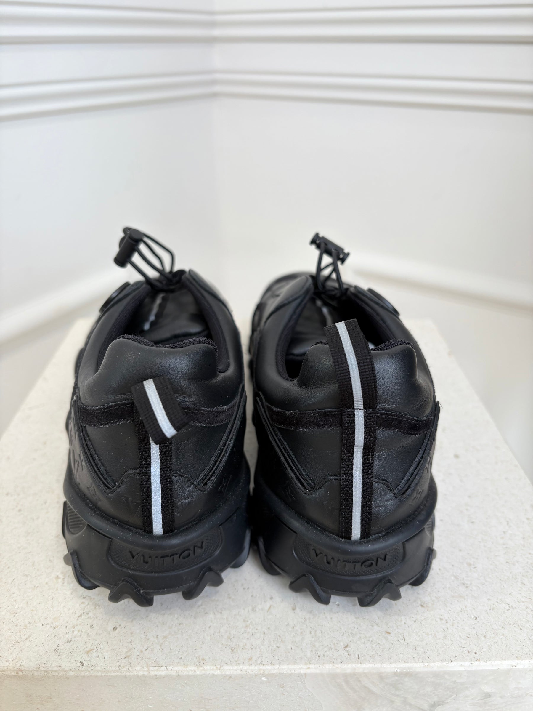 Louis Vuitton Black Leather Rush Sneakers, 40