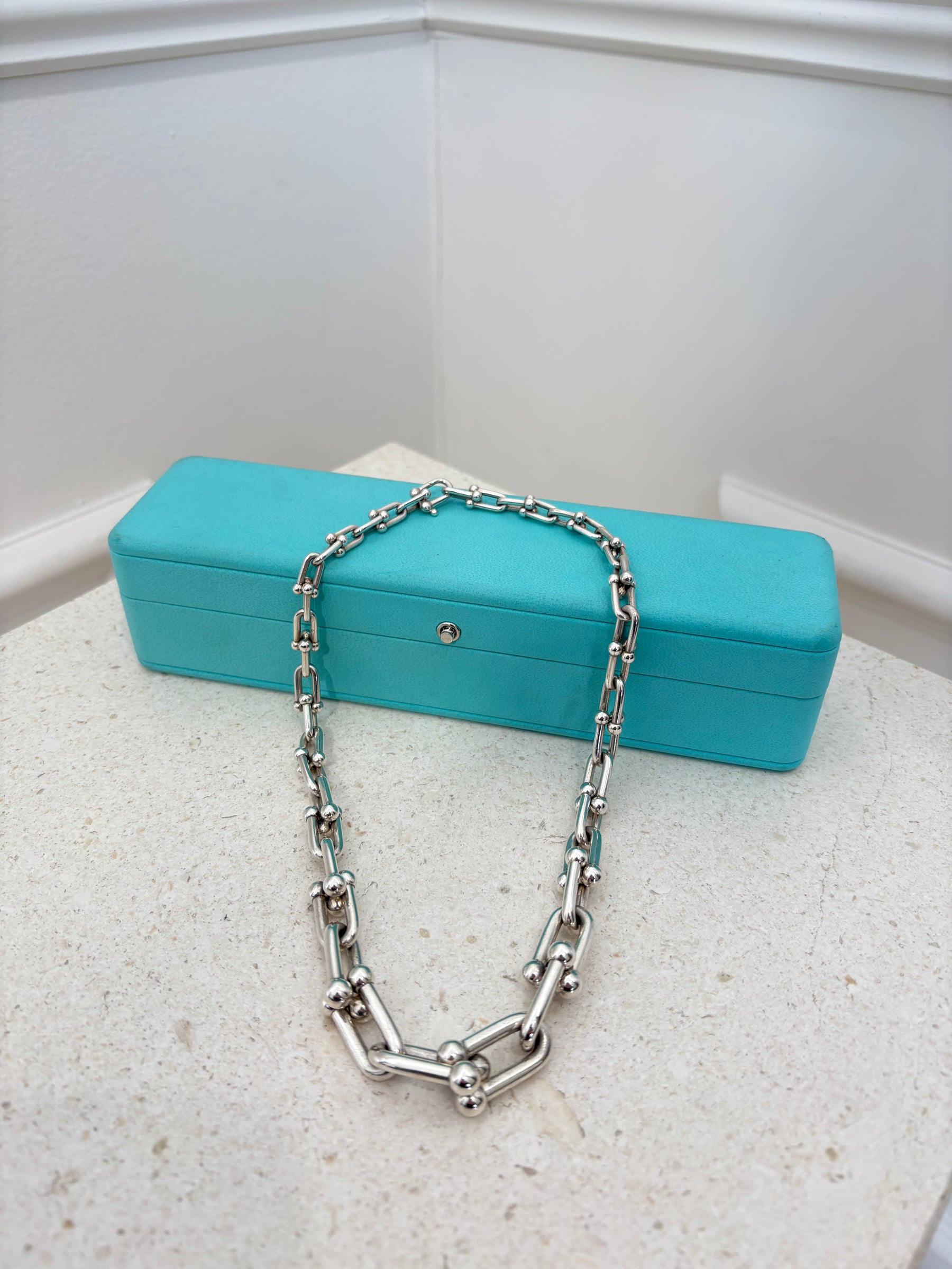Tiffany & Co. Sterling Silver Graduated Link Necklace