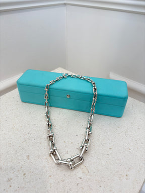 Tiffany & Co. Sterling Silver Graduated Link Necklace