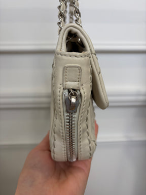 Chanel Cream Leather Ultimate Stitch Expandable Flap Bag