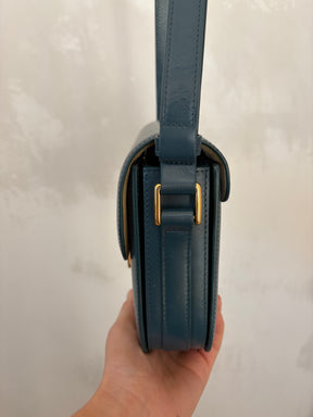A.P.C. Teal Leather Grace Bag