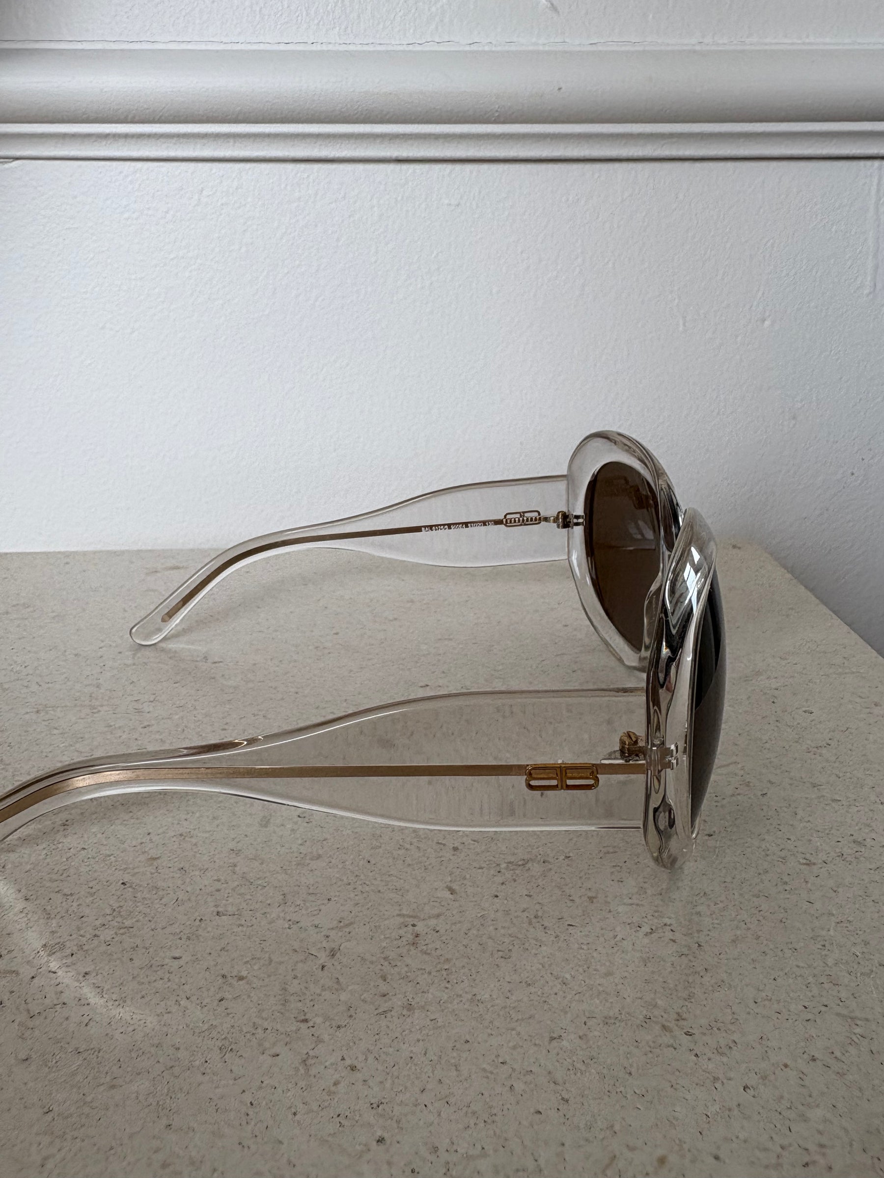 Balenciaga Clear Round Sunglasses