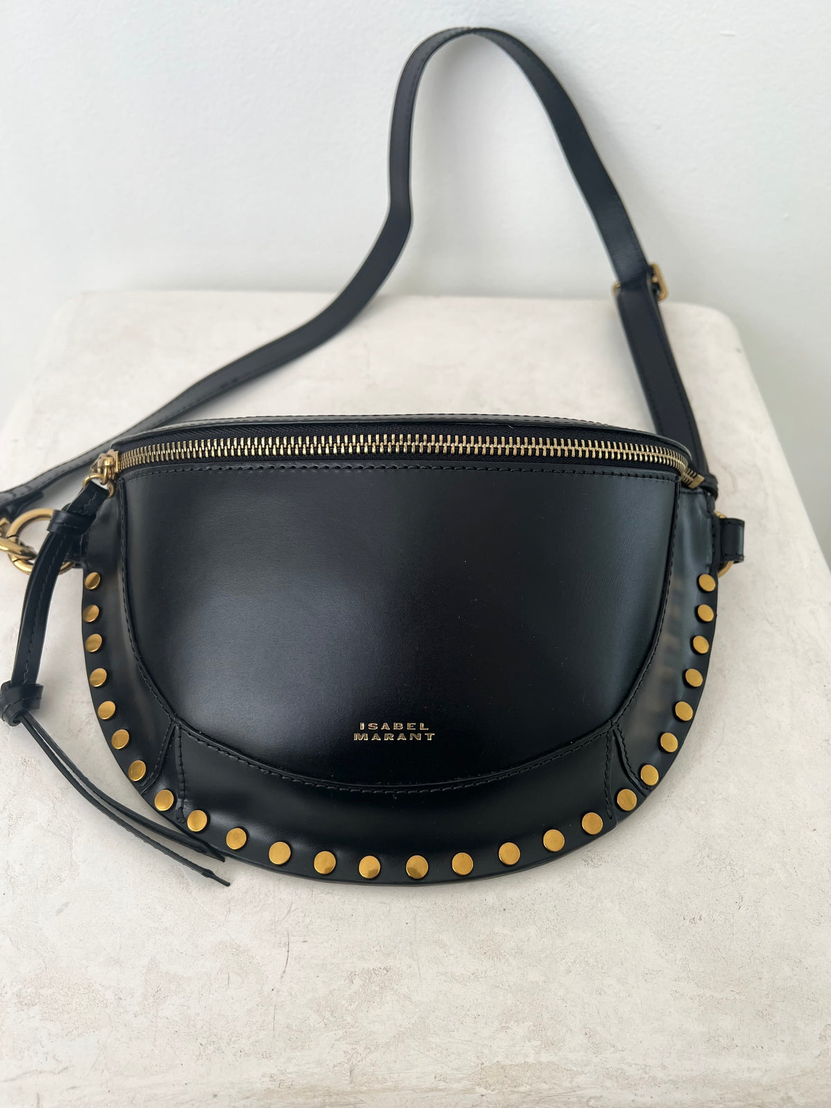 Isabel Marant Black Leather Skano Belt Bag