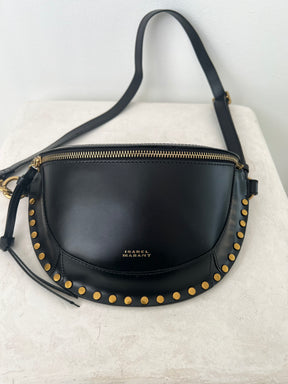 Isabel Marant Black Leather Skano Belt Bag