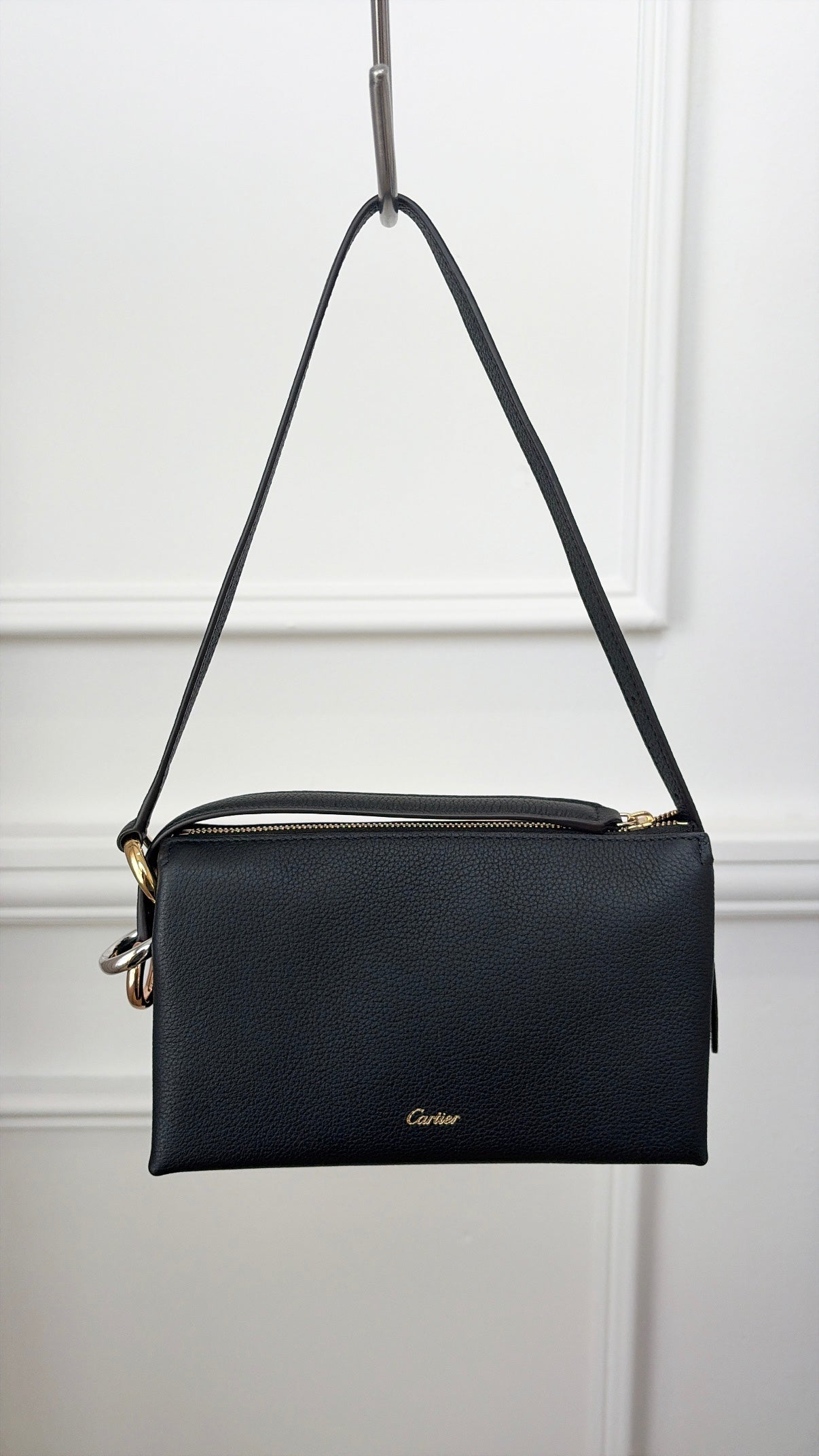 Cartier Black Leather Mini Trinity Bag