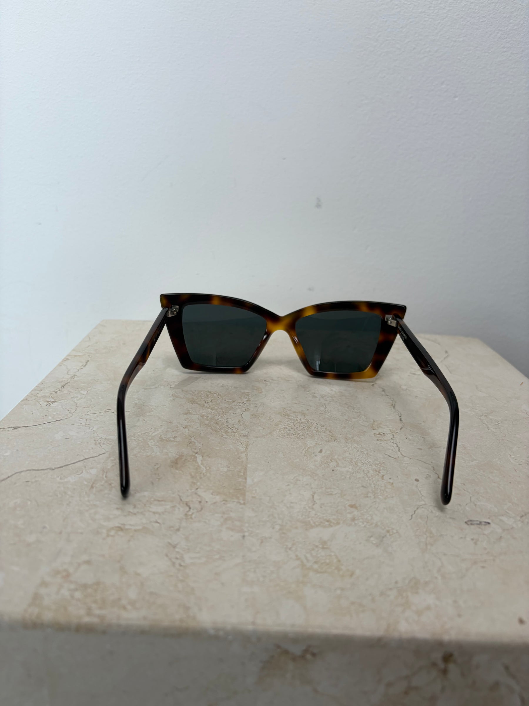 Saint Laurent Tortoishell Cat Eye Sunglasses