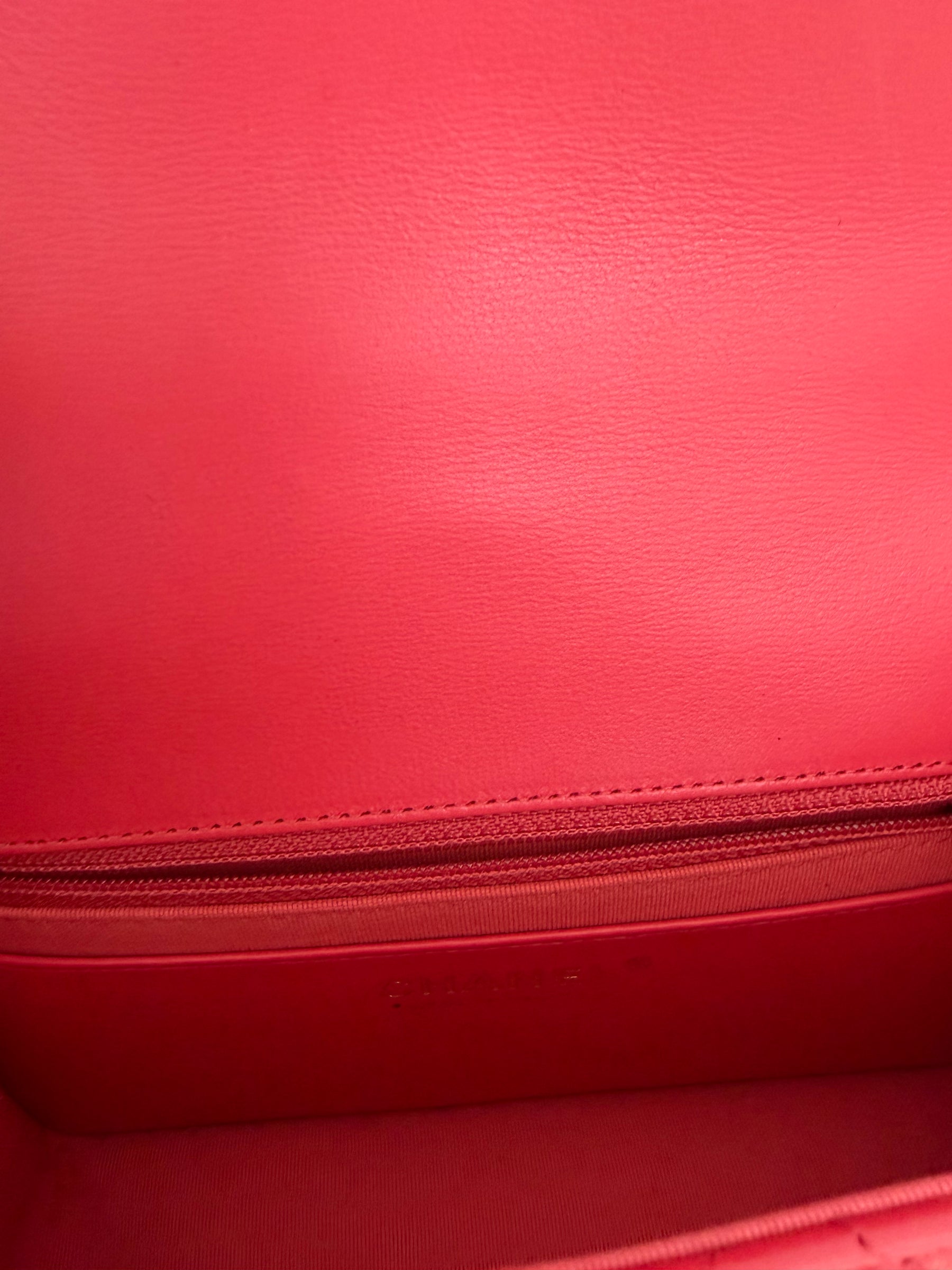 Chanel Coral Lambskin Leather Casino Chips Mini Flap