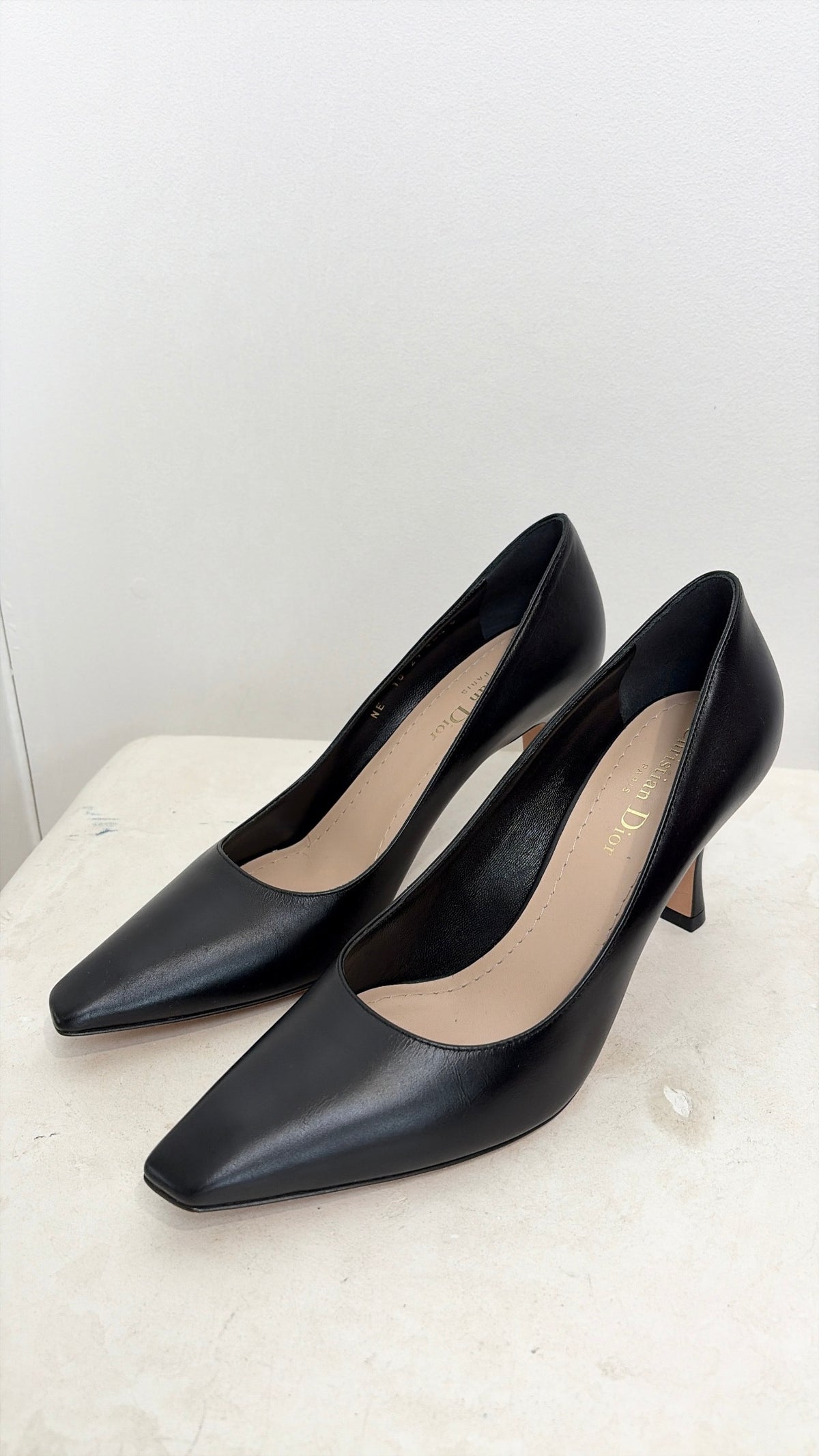 Dior Black Leather Pump, 38.5 D