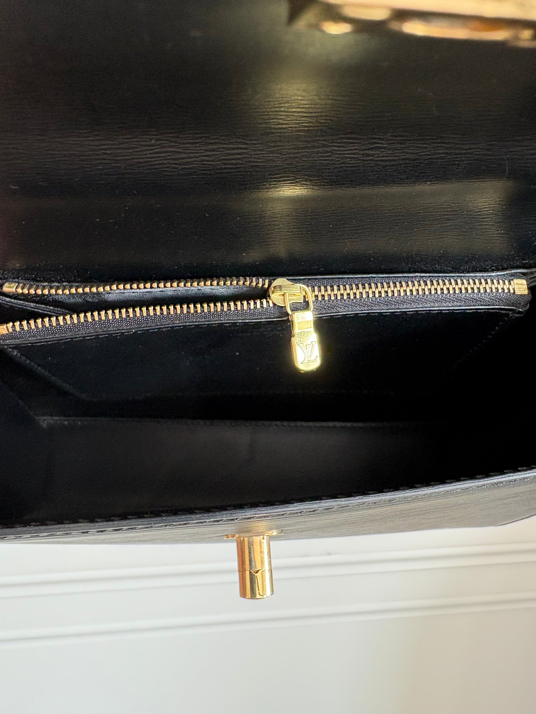 Louis Vuitton Black Epi Leather Top Handle Bag