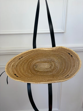 Isabel Marant Cadix Medium Basket Bag Natural Black