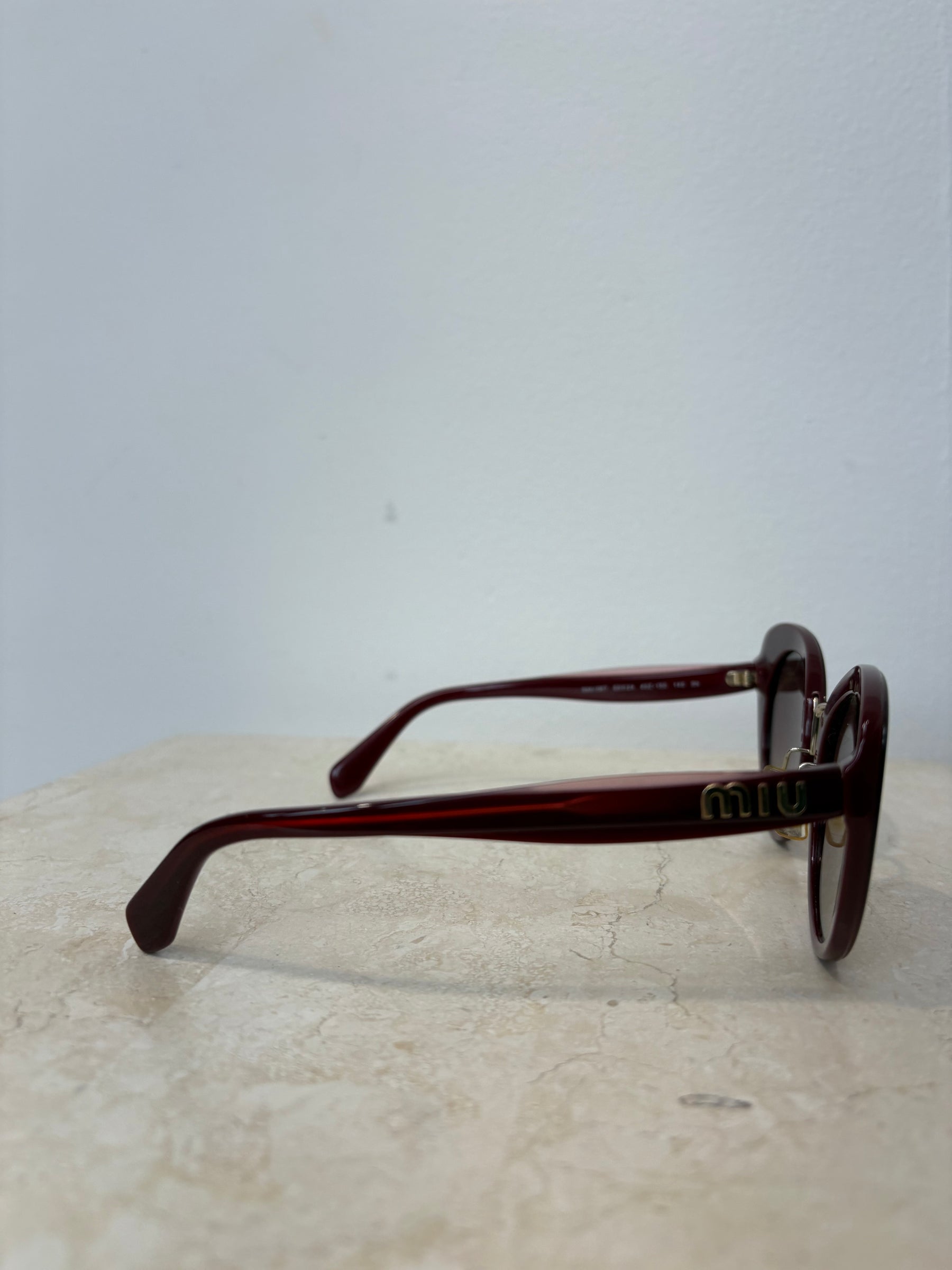 Miu Miu Burgundy Cat Eye Sunglasses