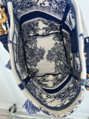 Dior Blue and White Small Canvas 'Rêve d'Infini' D-Bubble Bucket Bag