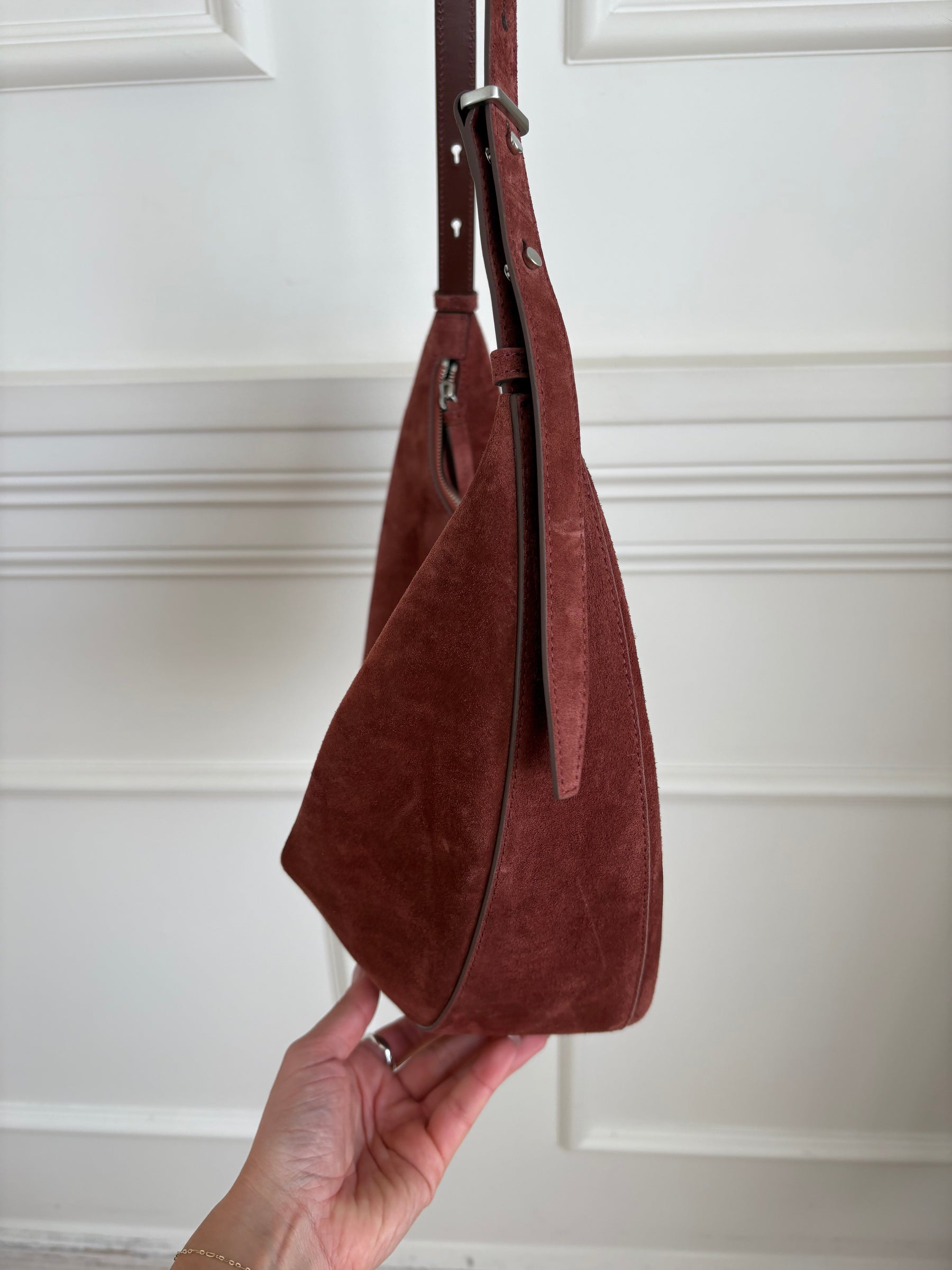 Proenza Schouler Rust Suede Hobo Slide Bag