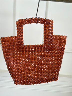 Scanlan Theodore Orange Mini Beaded Tote