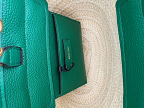 Oroton Camille Straw Small Tote Natural And Green