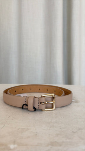 Scanlan Theodore Beige Leather Belt, M