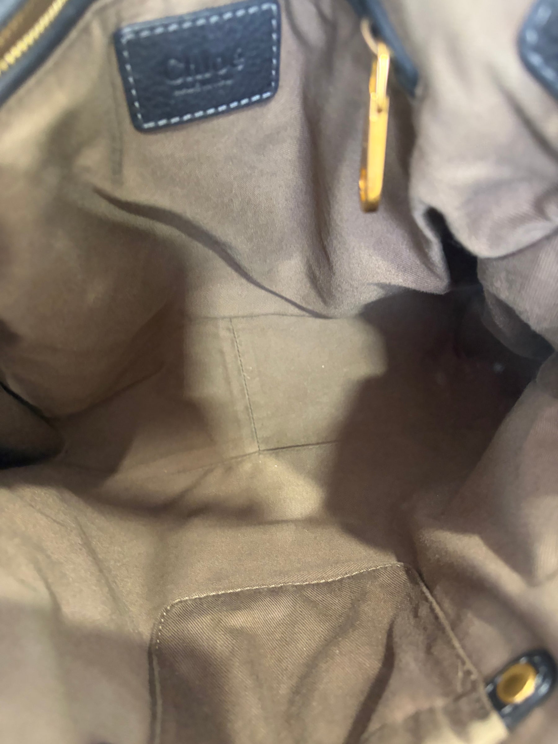 Chloé Black Leather Marcie Tote Bag