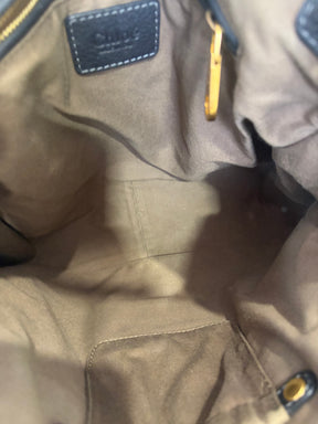 Chloé Black Leather Marcie Tote Bag