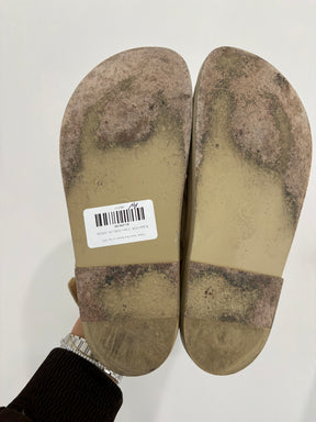 Chanel Suede Dad Sandal In Tan, 37C