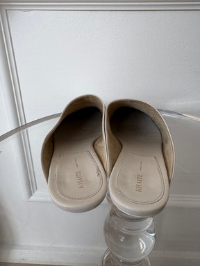 Khaite Off White Otto Soft Mules, 38.5