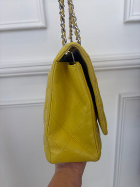 Chanel Yellow Maxi Classic Single Flap Bag