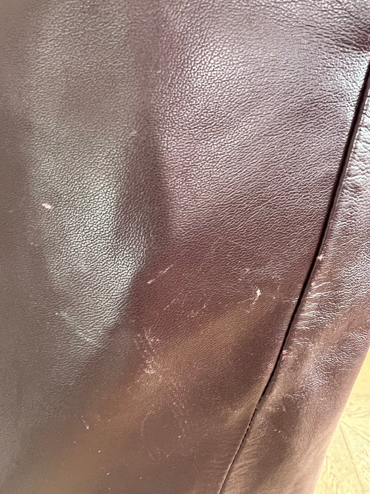St Agni Leather Balloon Pants  In Bordeaux, M