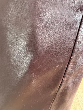 St Agni Leather Balloon Pants  In Bordeaux, M