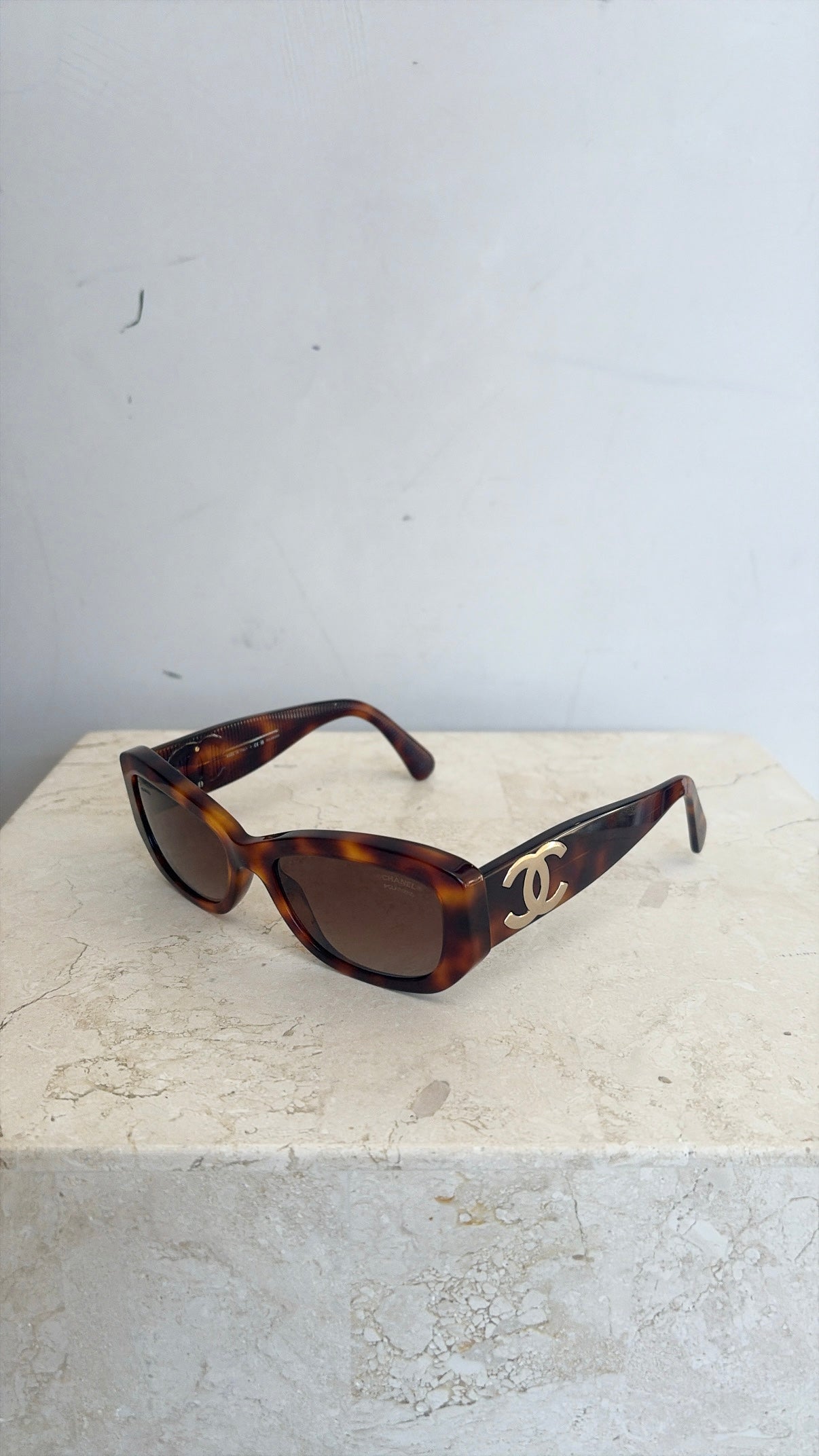 Chanel Tortoise shell Rectangular Sunglasses