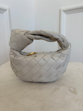 Bottega Veneta White Intrecciato Leather Candy Jodie Bag, Very Good