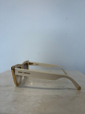 Louis Vuitton Cream and Gold Cat Eye Sunglasses