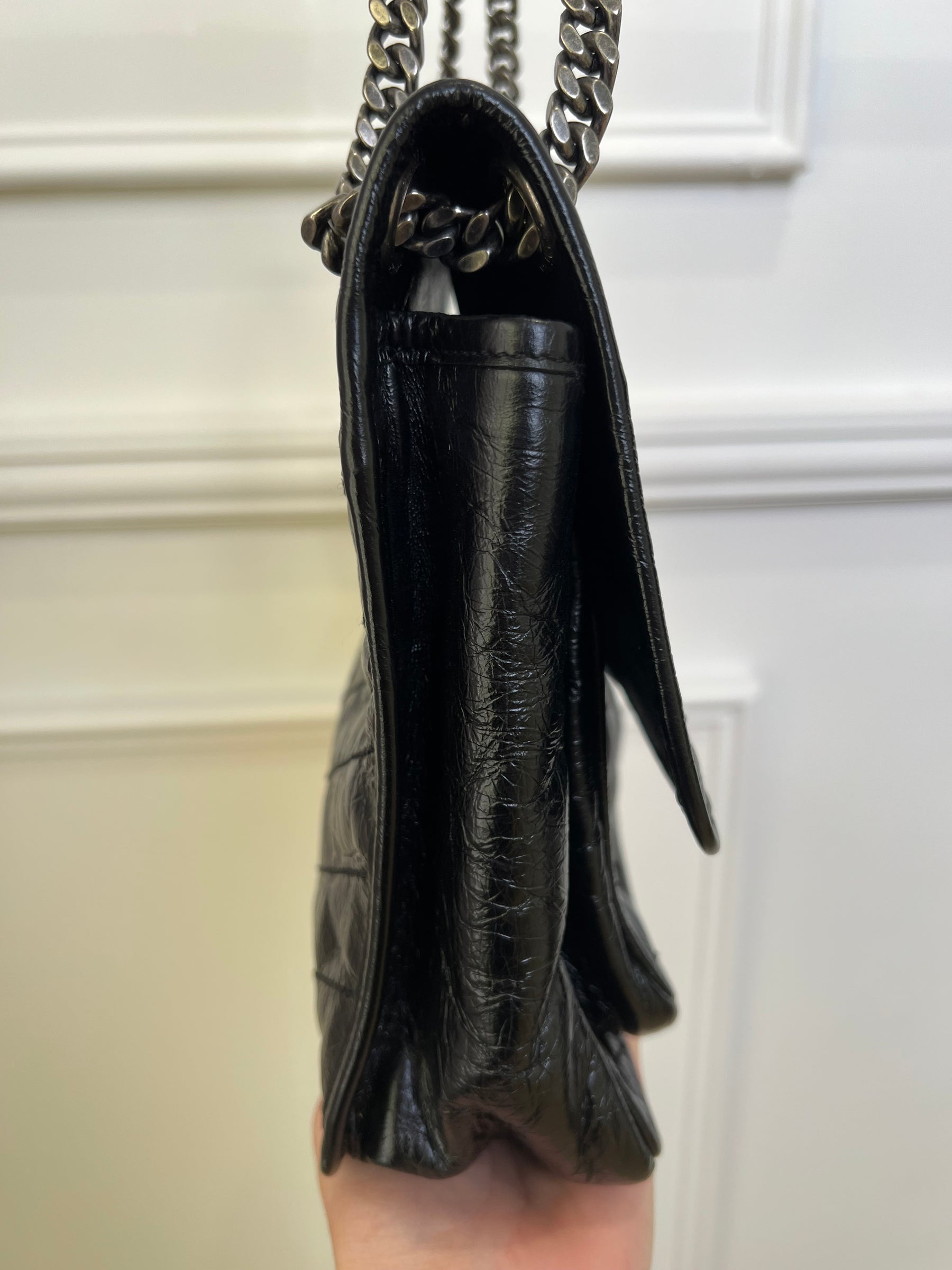 Saint Laurent Black Leather Medium Nikki Bag