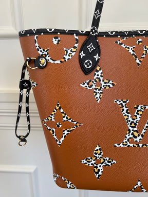 Louis Vuitton Black and Brown Jungle Neverfull MM