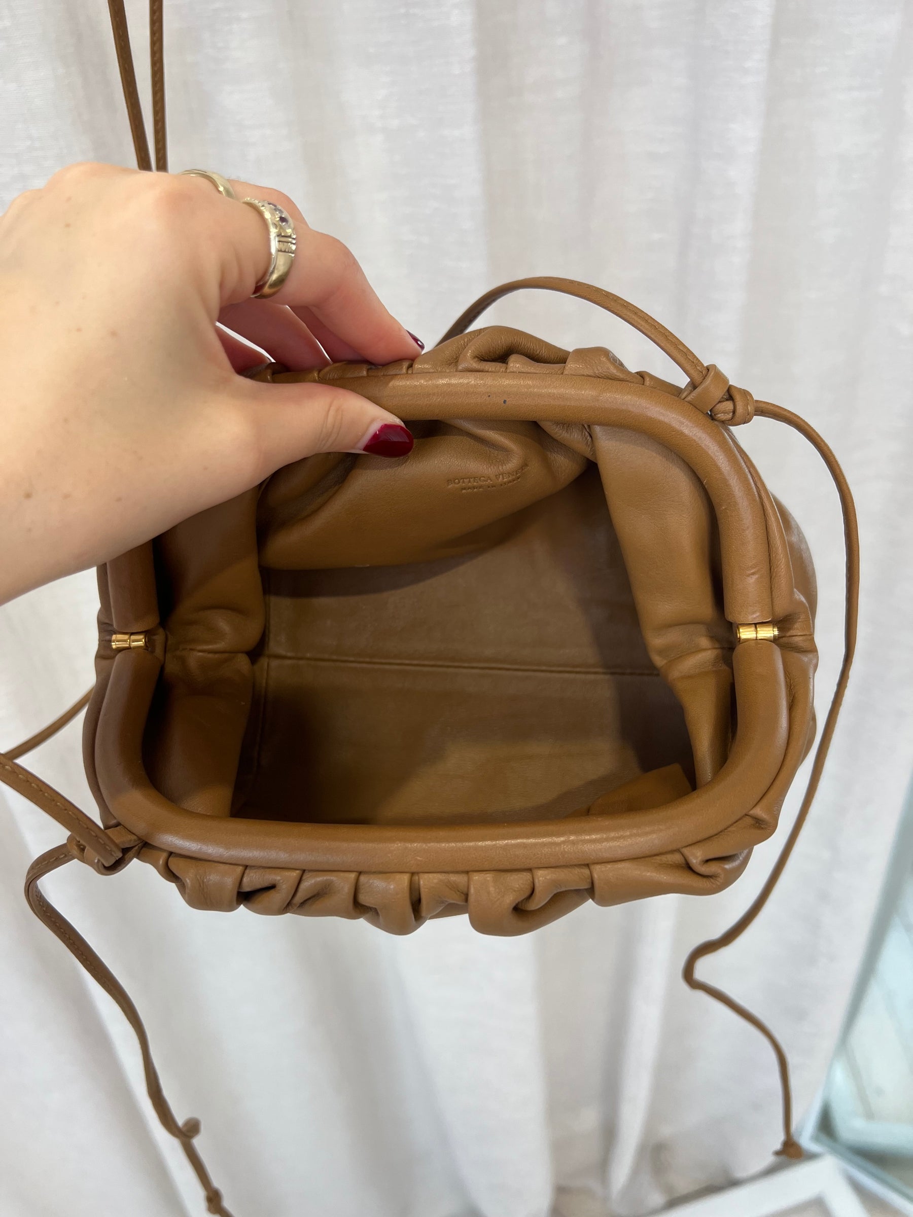 Bottega Veneta Caramel Mini Pouch