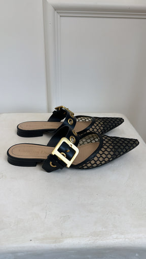 Dior D Mules Fishnet Black, 36