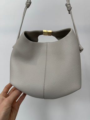Polène Chalk Leather Top Handle Shoulder Bag
