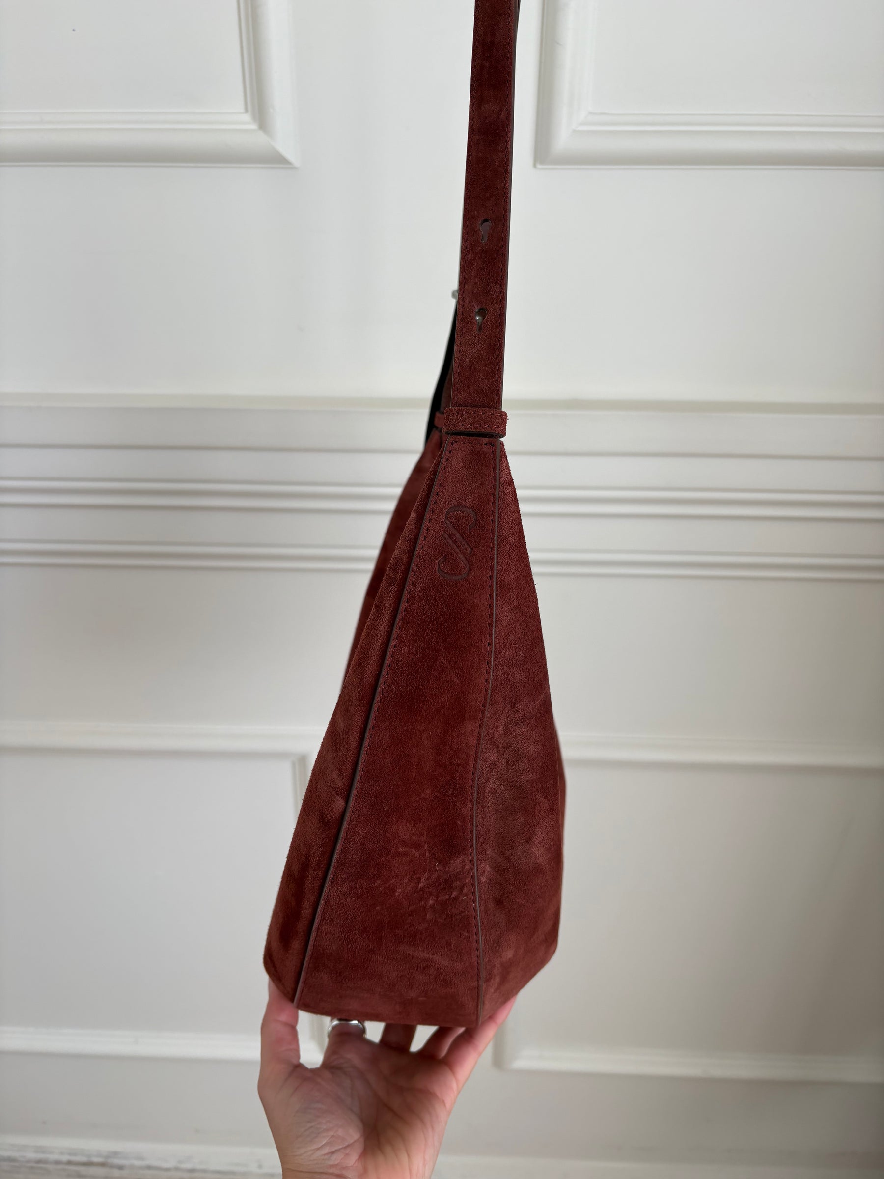 Proenza Schouler Rust Suede Hobo Slide Bag