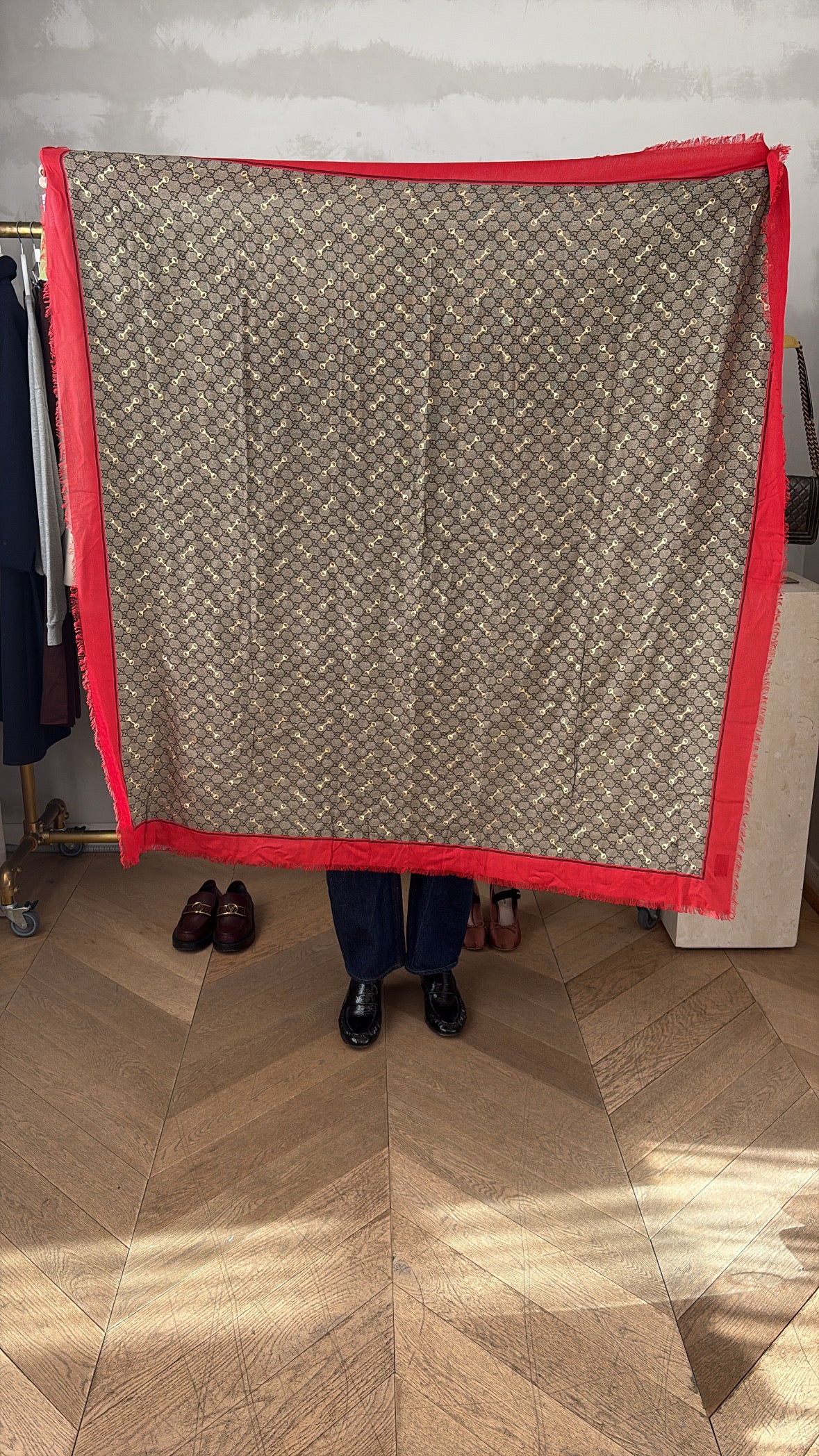Gucci Gold horsebit Scarf