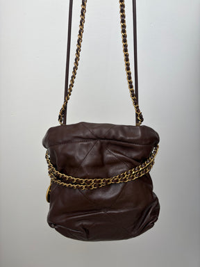 Chanel 22 Mini in Chocolate Brown Leather