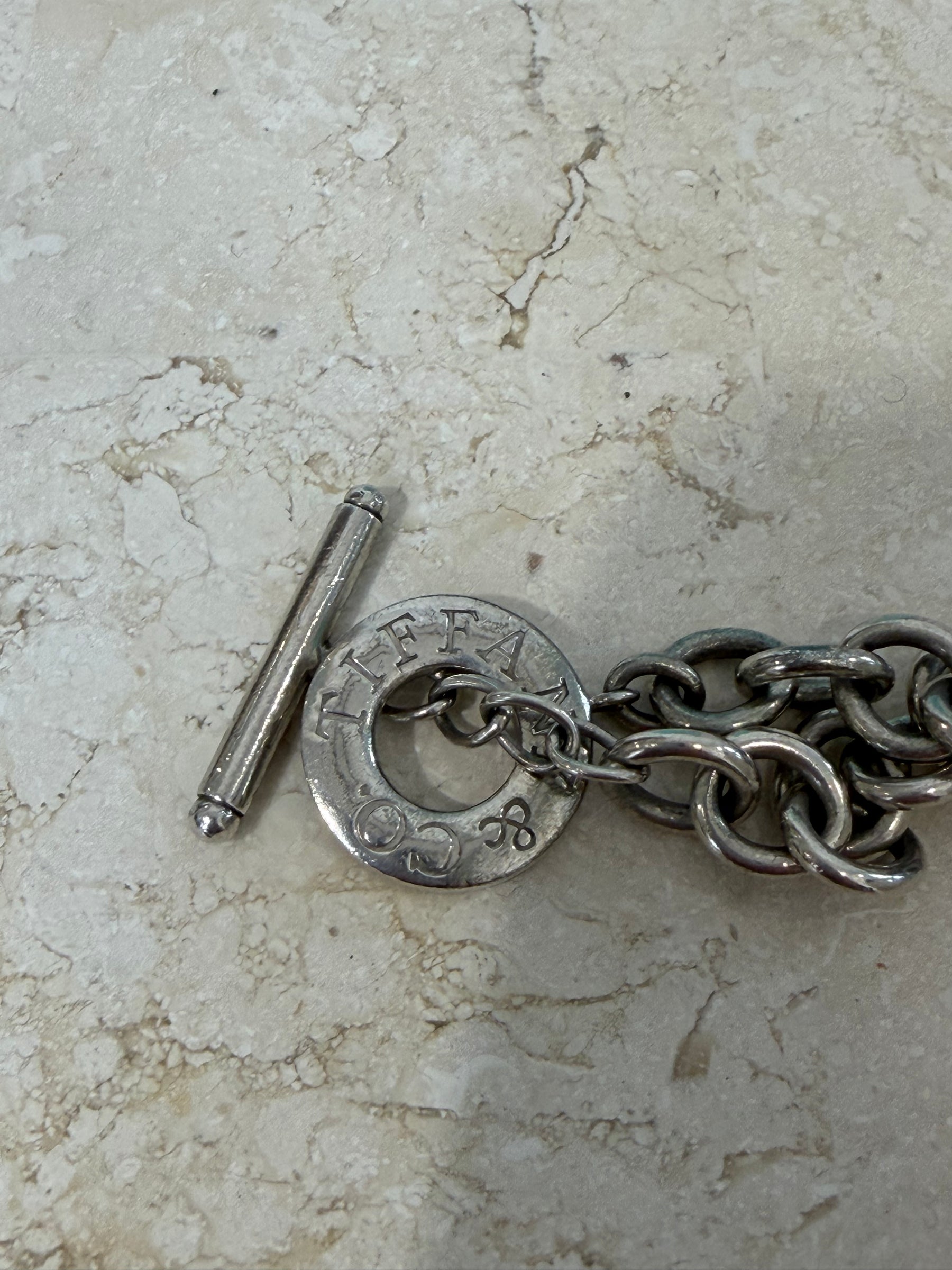 Tiffany & Co. Sterling Silver Toggle Heart Necklace