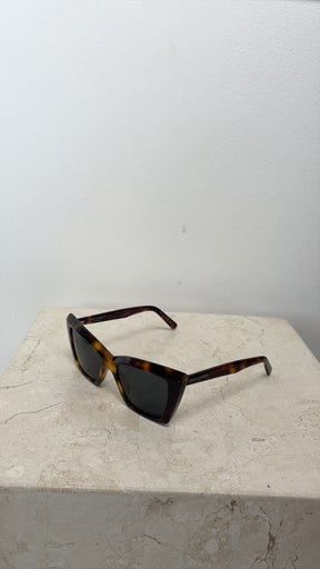 Saint Laurent Tortoishell Cat Eye Sunglasses