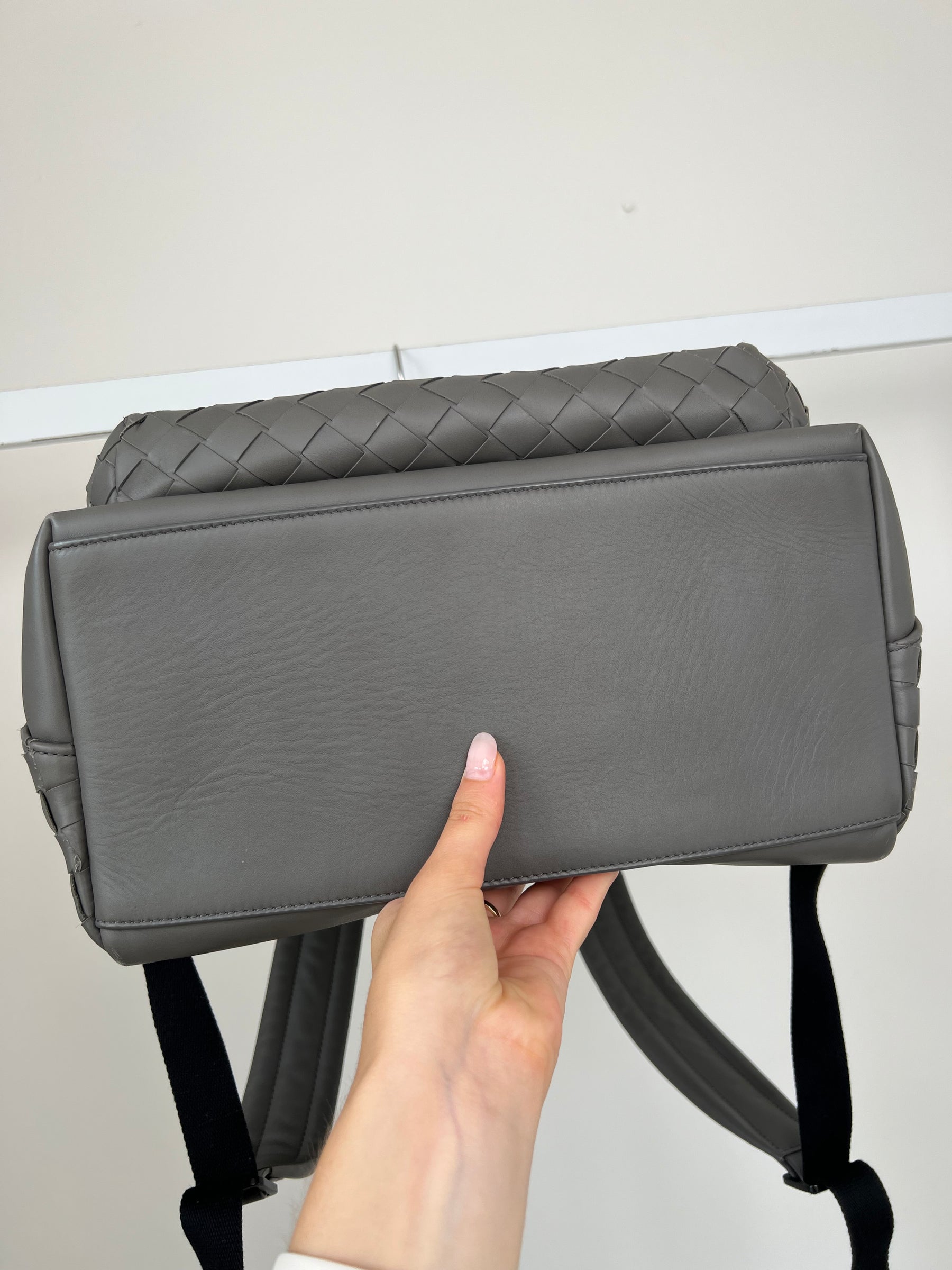 Bottega Veneta Storm Intrecciato Leather Backpack