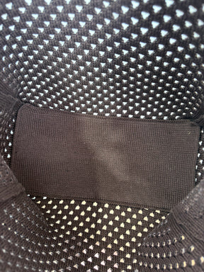 Miu Miu Ivy Cotton Mesh Tote Chocolate Brown