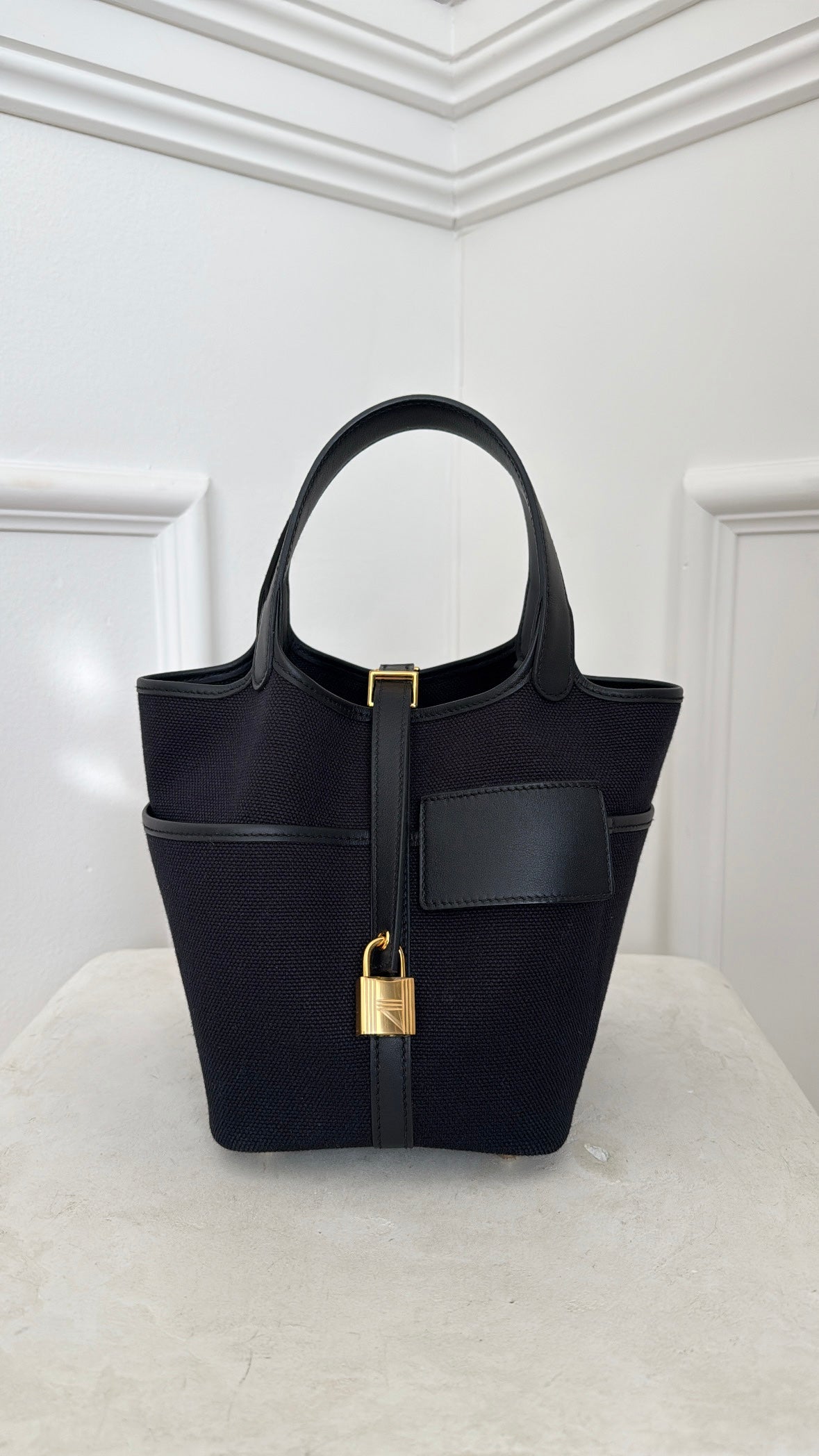 Hermès Picotin Lock 18 Pocket Ghw in Black