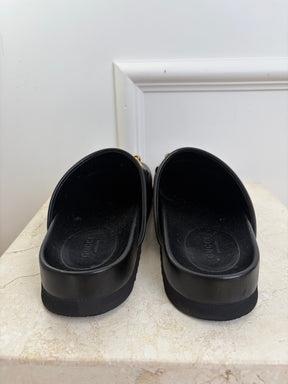 Gucci Horsebit Leather Mules, 37.5