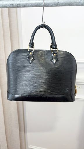 Louis Vuitton Black Epi Leather Alma PM Bag