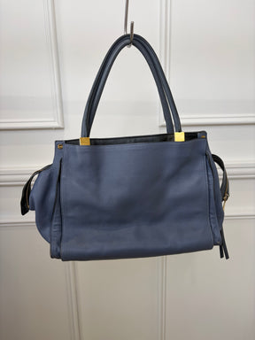 Chloé Steel Blue Leather Tote