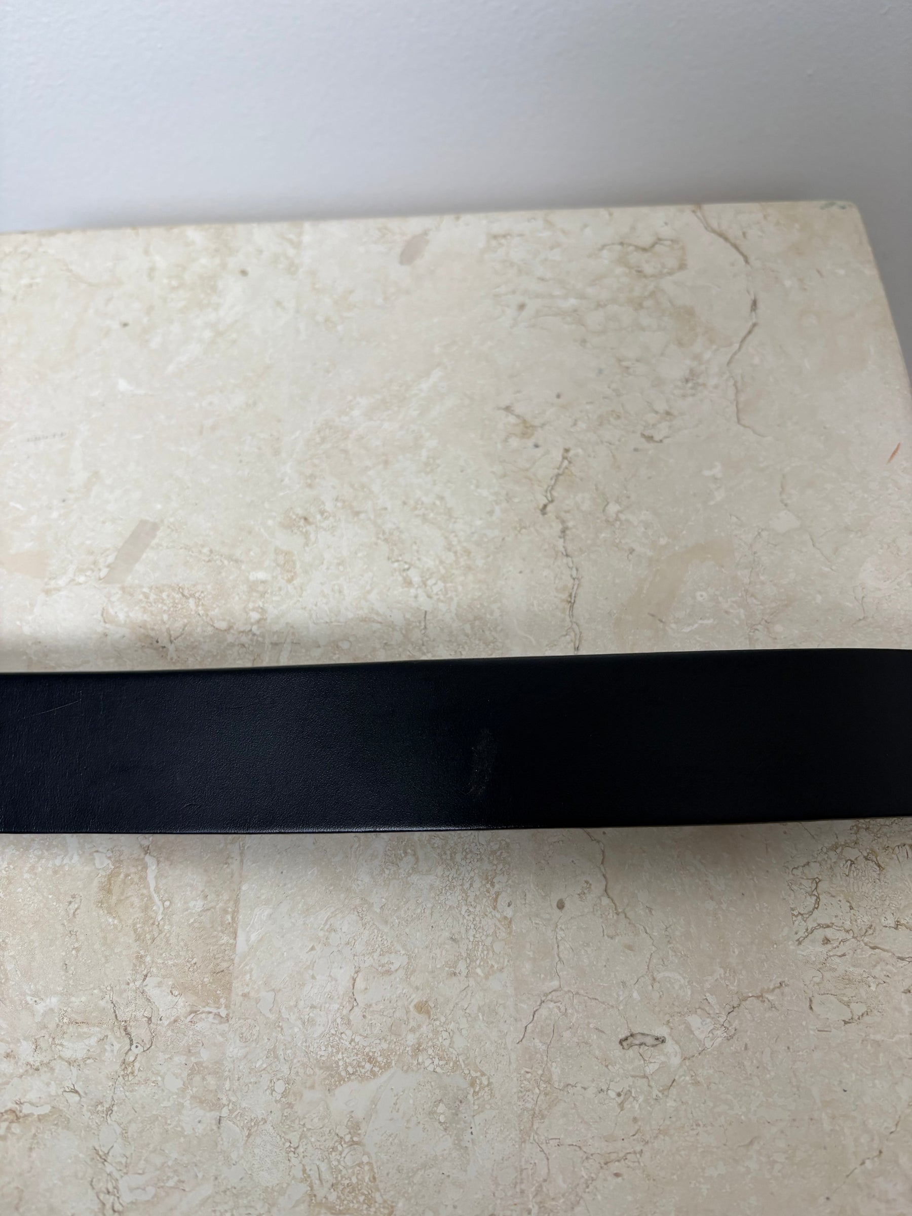 Gucci Dark Navy Leather Blondie Belt, 95