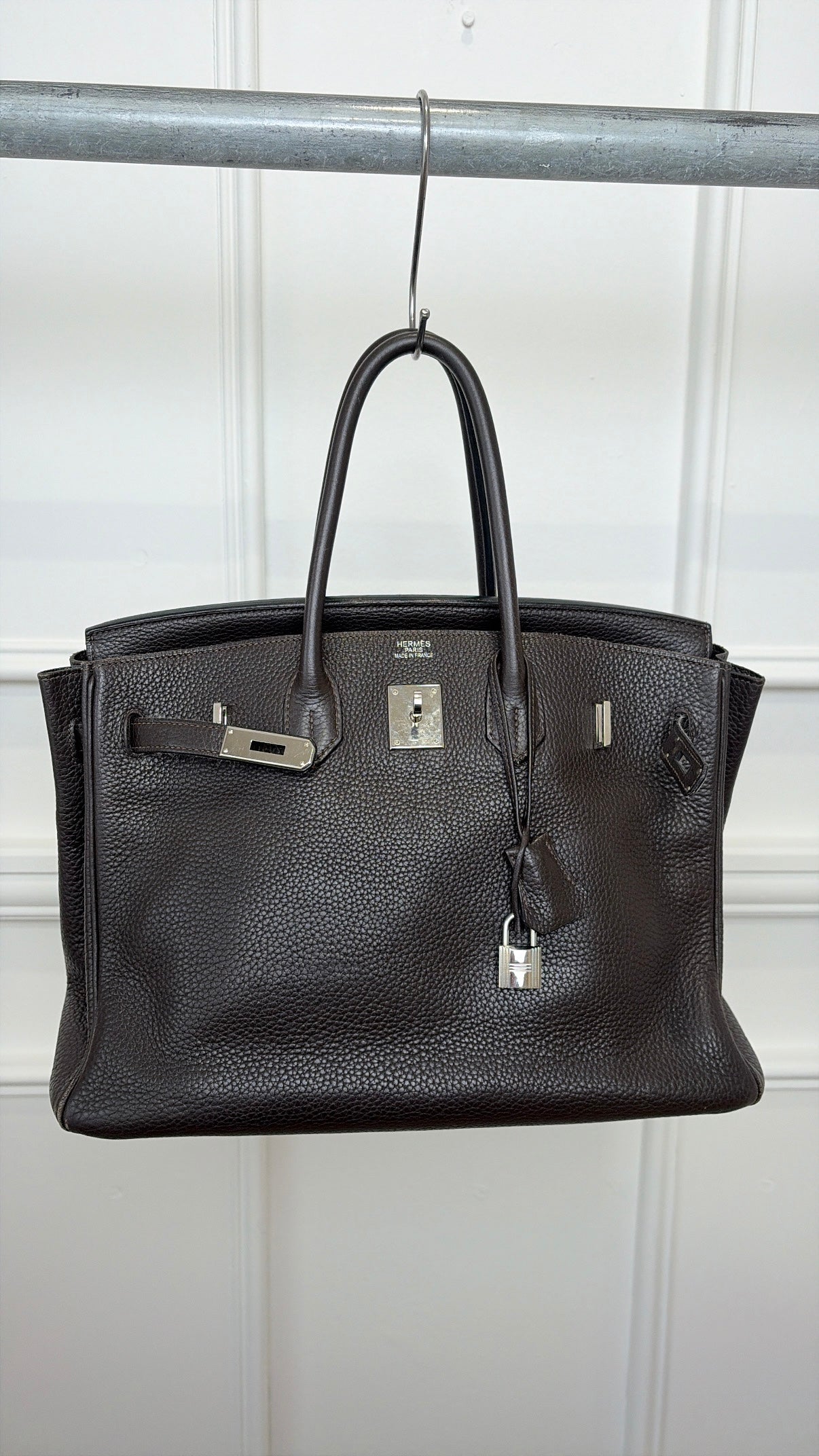 Hermès Birkin 35 in Ebene Clemence Leather