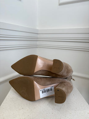 Scanlan Theodore Beige Suede Heeled Ankle Boots, 38